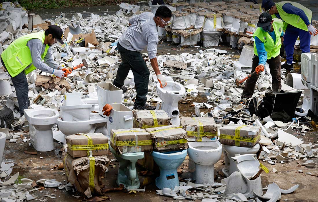 Утилизация несертифицированных керамических изделий на Филиппинах