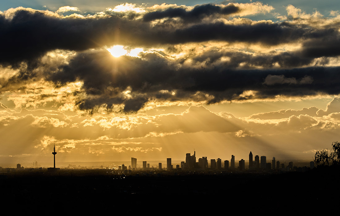 Рассвет во Франкфурте-на-Майне