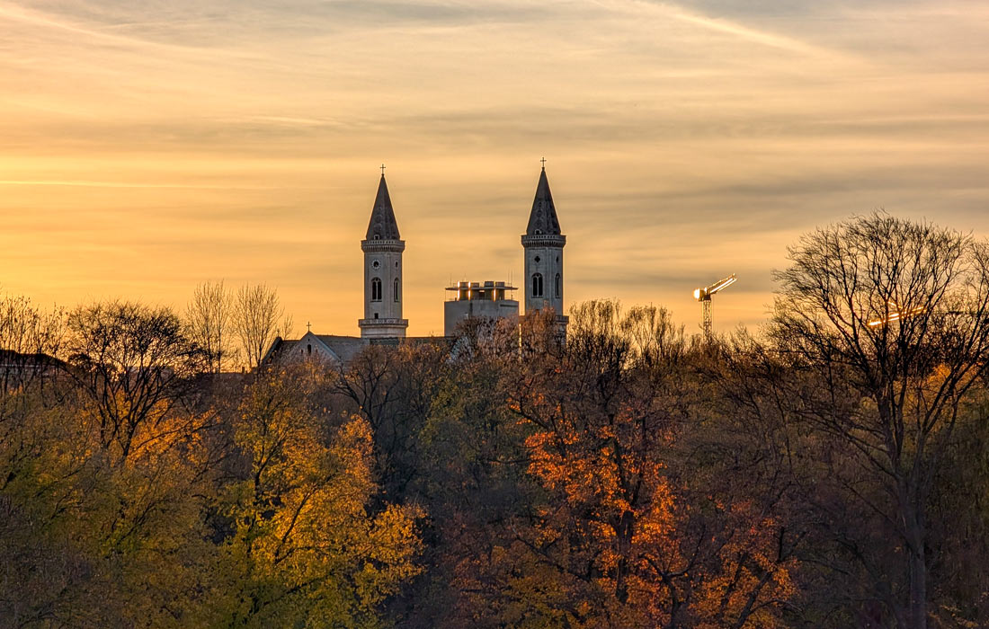 Закат в Мюнхене, Германия