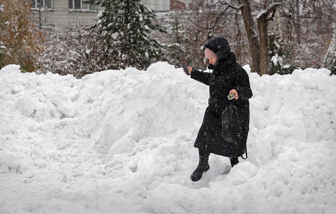 Снегопад в Новосибирске