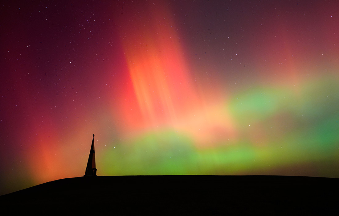 Северное сияние в американском Вэлли-Фолс