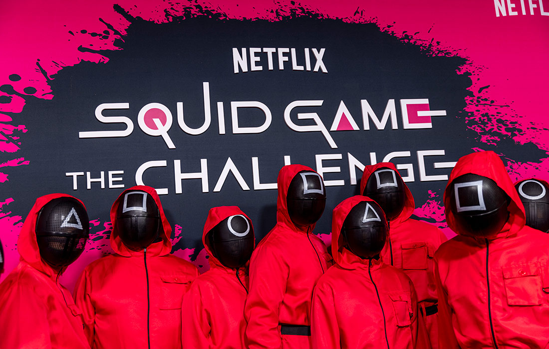 Показ финального эпизода реалити-шоу "Игра в кальмара: Вызов" в Лос-Анджелесе