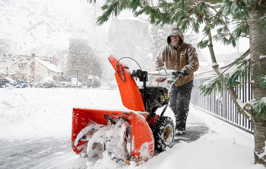 Cнегопад в американском штате Массачусетс