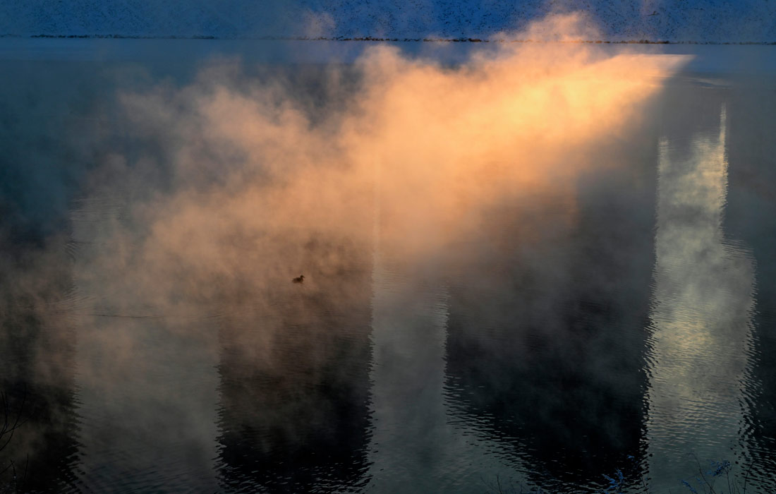 Морозная погода в Красноярске