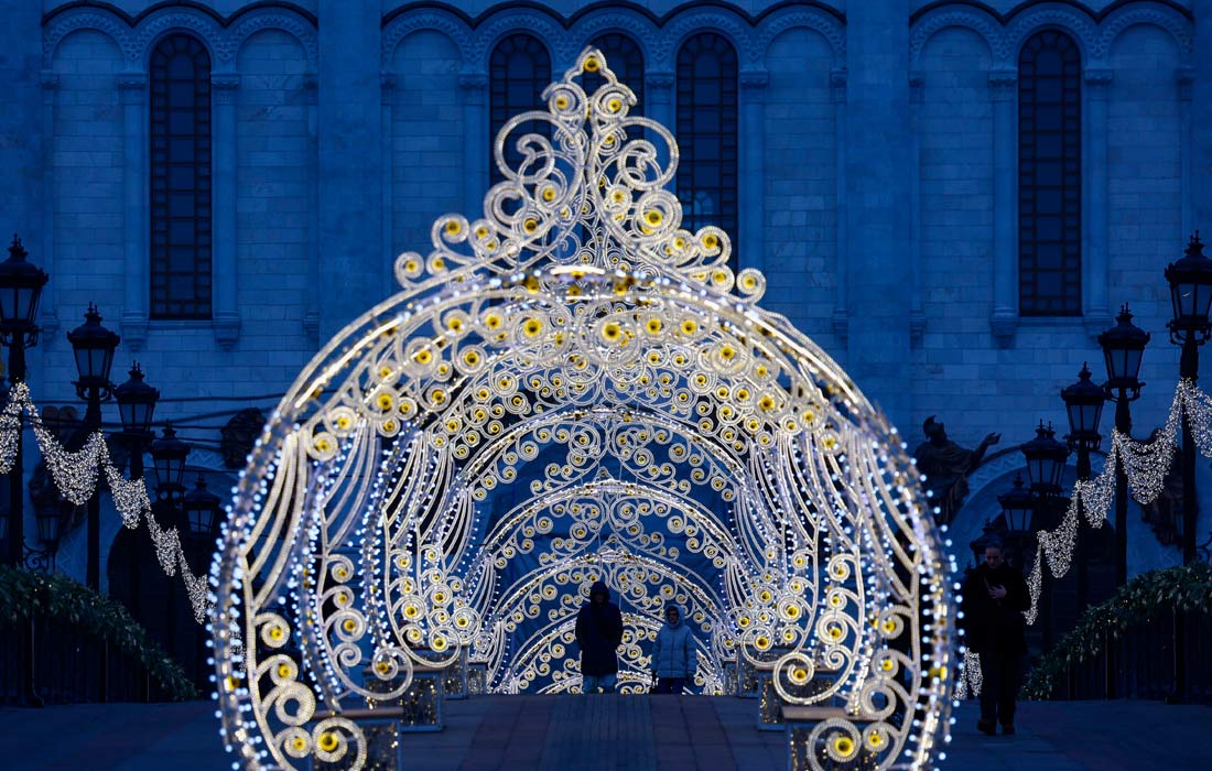 Новогодняя атмосфера в Москве