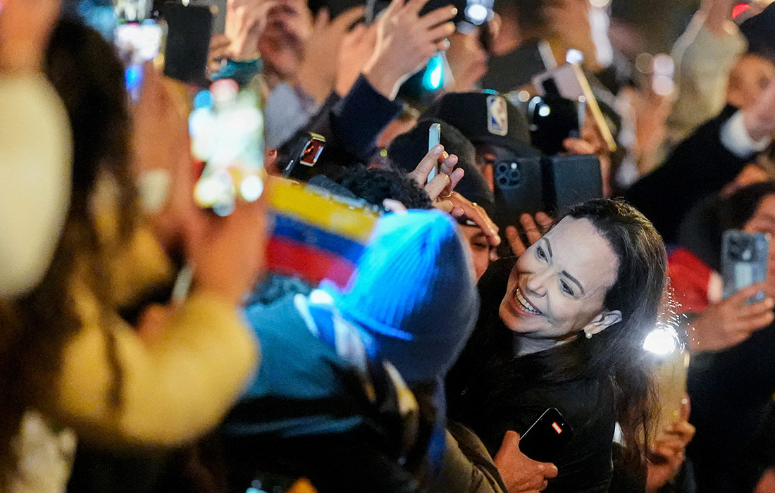 Лауреат Нобелевской премии Мария Корина Мачадо прибыла в Осло