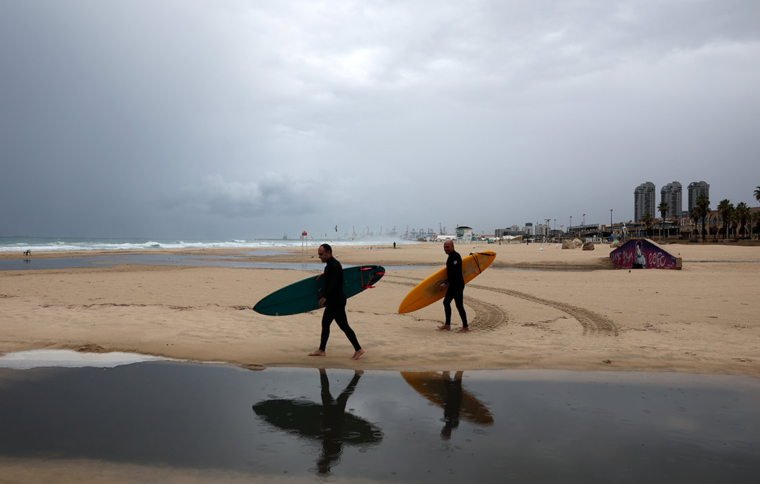 Шторм "Байрон" в израильском Ашдоде