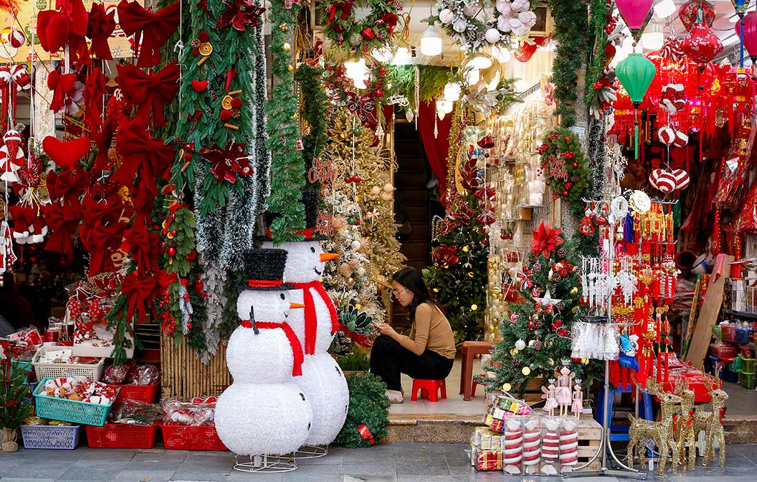 Рождественская атмосфера в Ханое