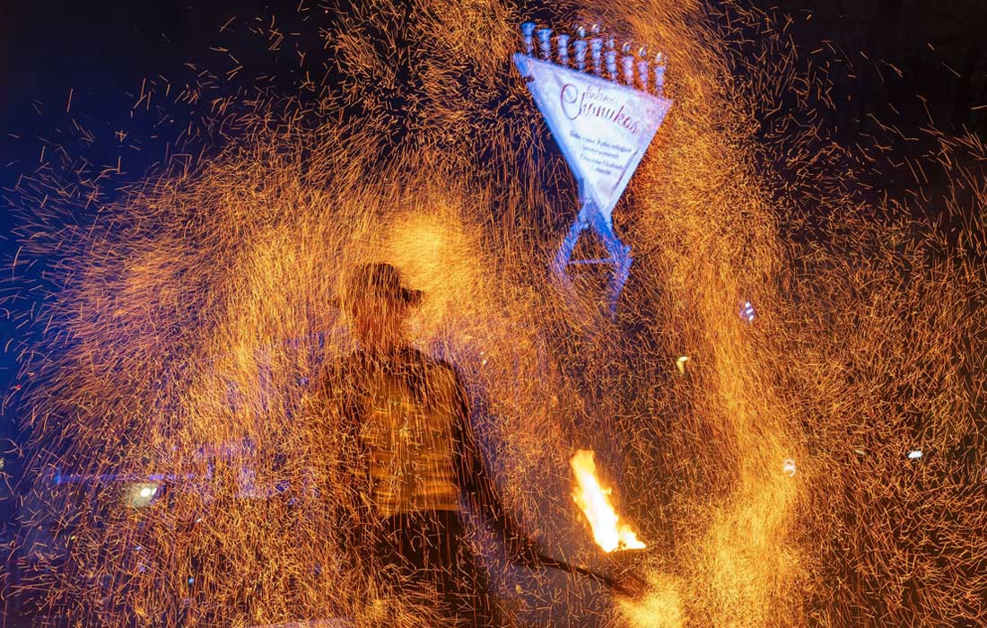 Празднование Хануки в Вильнюсе, Литва