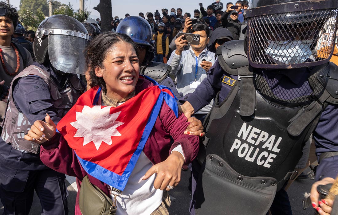 Акция движения Gen Z ("Поколение Z") против правительства временного премьер-министра Непала Сушилы Карки в Катманду