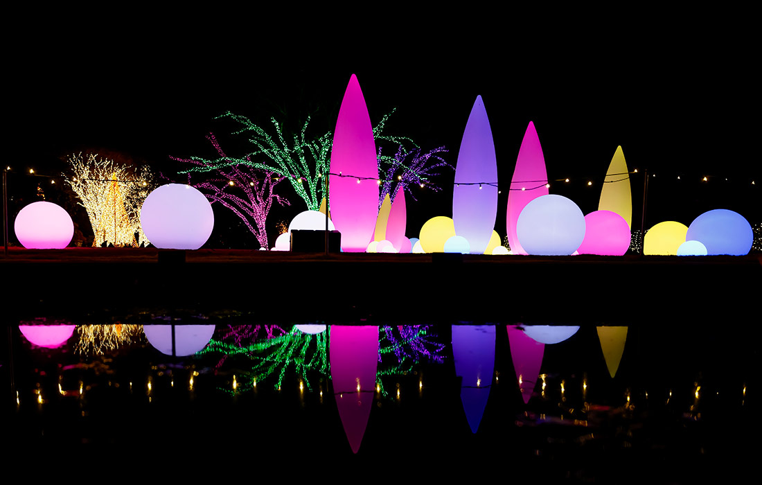 Световая инсталляция в американской Атланте