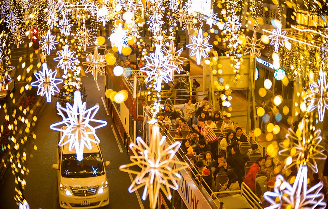 Рождественская атмосфера в Гонконге