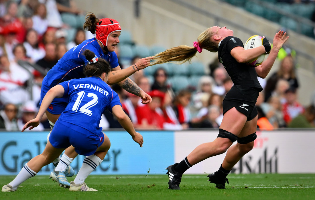 Во время матча за бронзу чемпионата мира по регби среди женщин между сборными Новой Зеландии и Франции в Лондоне
