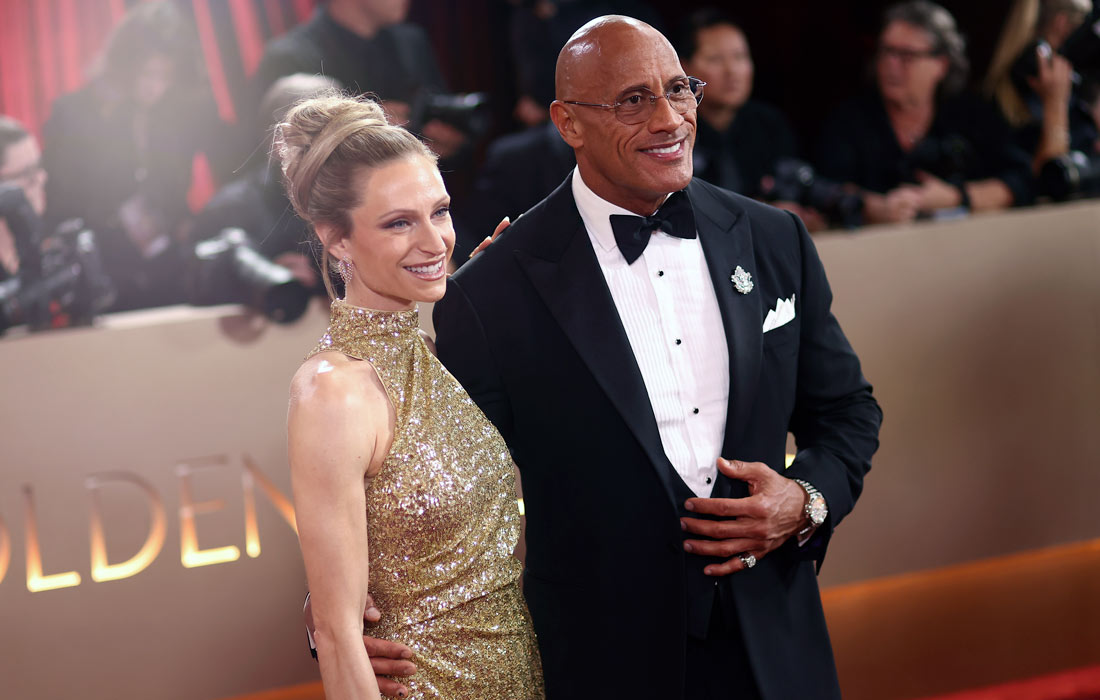 Дуэйн "Скала" Джонсон с женой Лорен Хэшиан