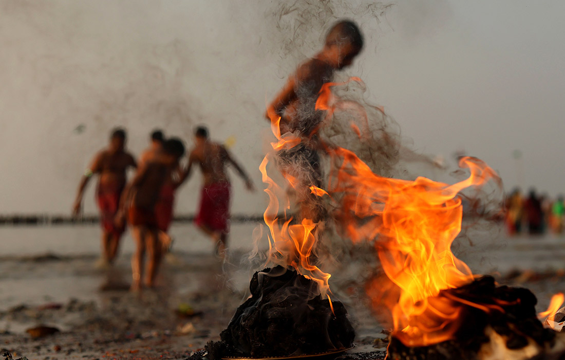 Индуистский праздник Макара-санкранти в Индии