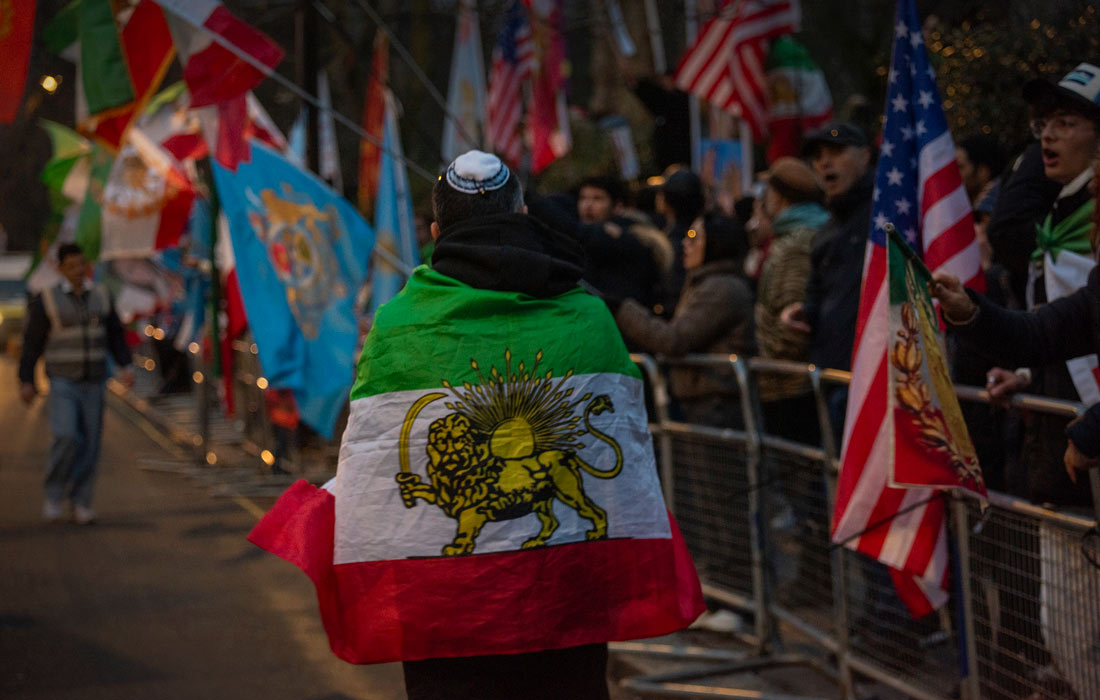 Акция протеста у здания посольства Ирана в Лондоне