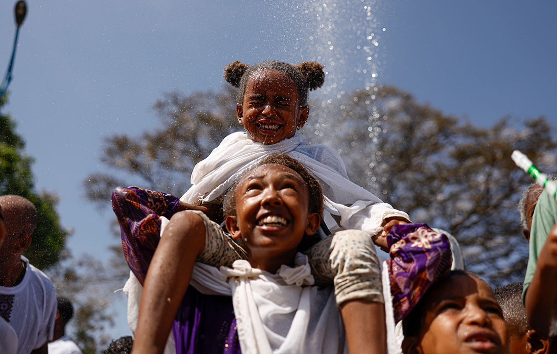 Эфиопские православные христиане празднуют Крещение