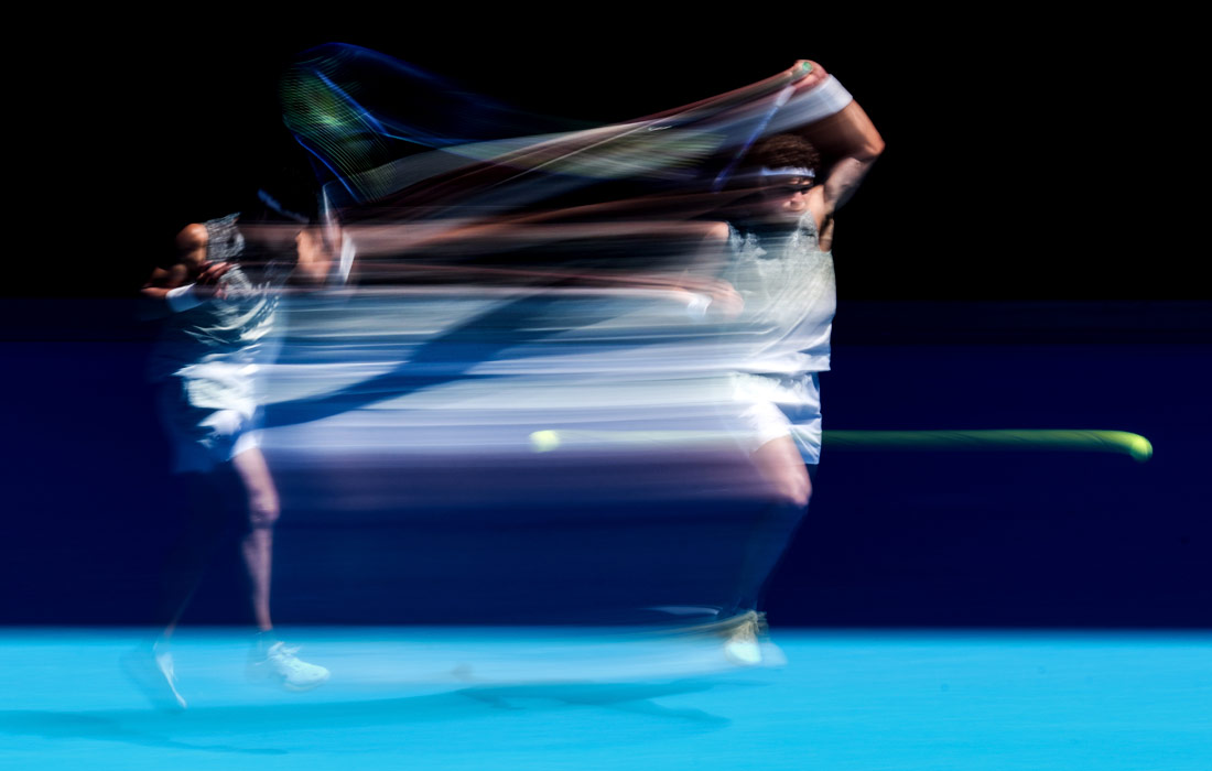 Седьмая ракетка мира американец Бен Шелтон во время матча против Уго Умбера из Франции