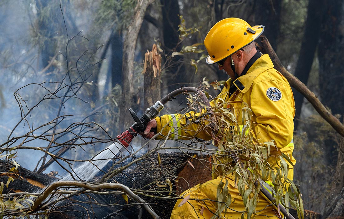 Лесные пожары в штате Виктория на юго-востоке Австралии