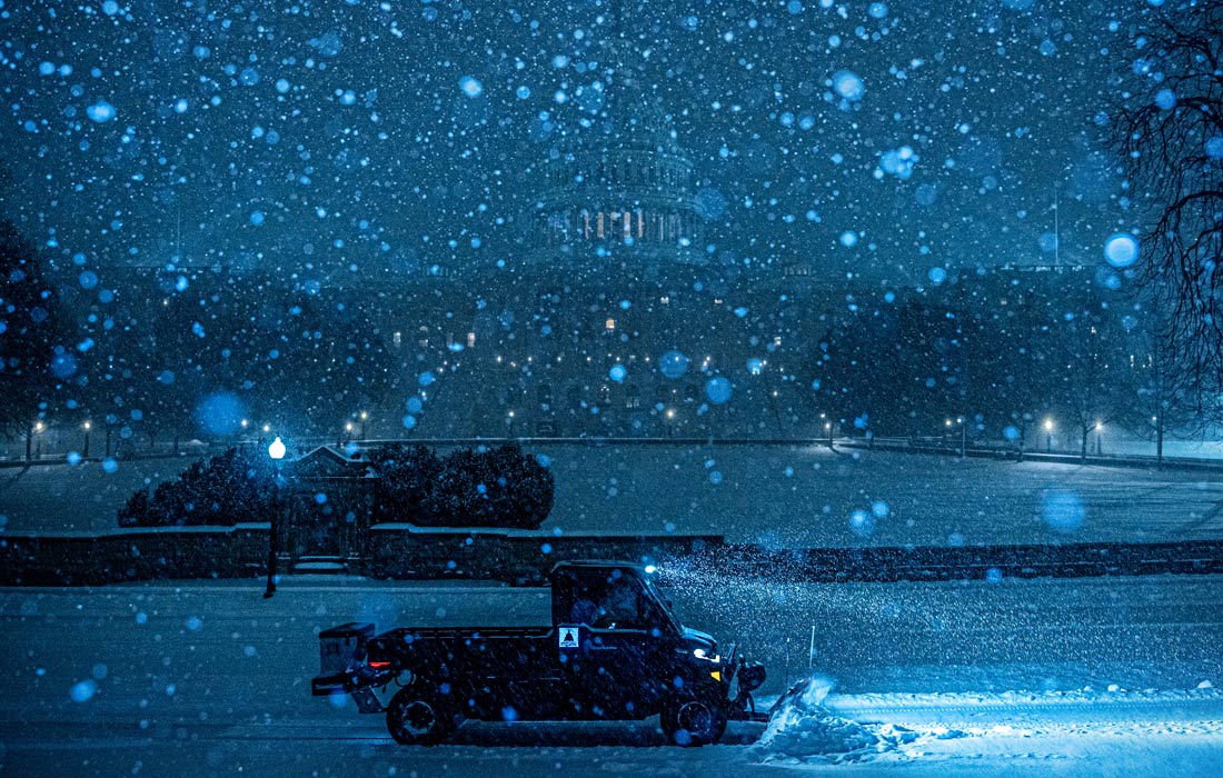 Снежная буря в Вашингтоне