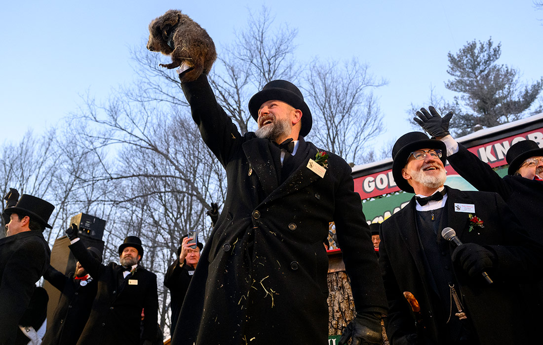 В США прошло 140-е ежегодное празднование Дня сурка. Сурок Фил предсказал еще 6 недель зимы.