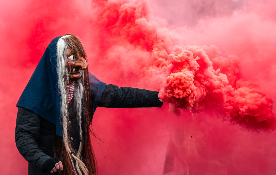 Участник карнавального шествия в Реттенберге, Германия