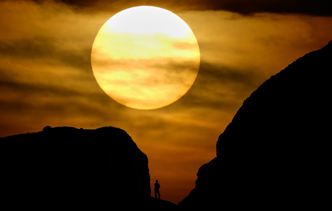 Закат в заповеднике Папаго в Аризоне