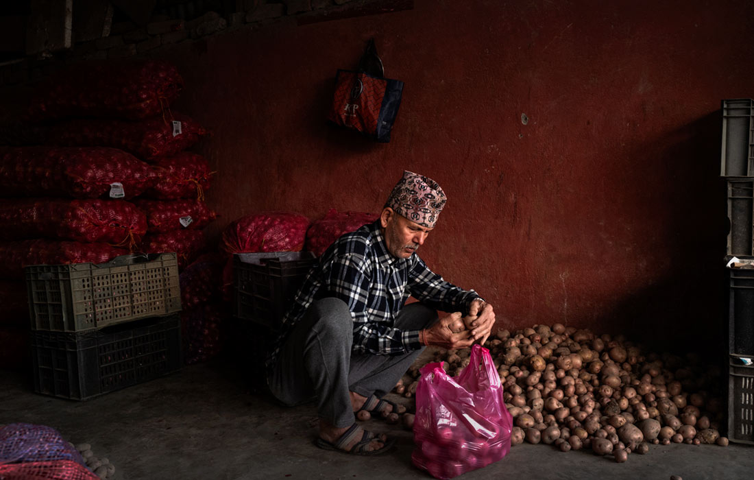 Овощной рынок в Биртамоде, Непал