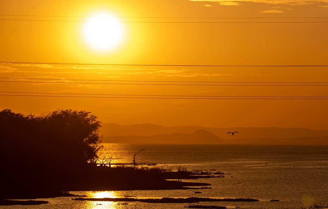 Закат над рекой Типитапа в Никарагуа
