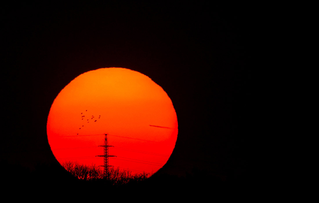 Закат в Кралупи-над-Влтавоу, Чехия