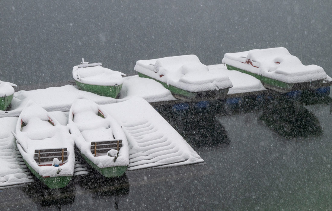 Снегопад в Баварии