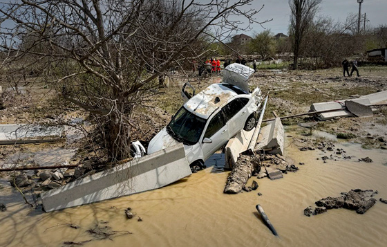 Последствия ливневых дождей в Дагестане