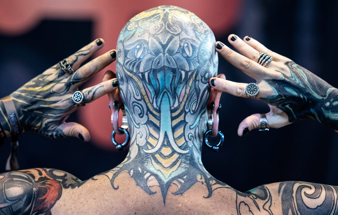 Участник тату-конвенции во Франкфурте