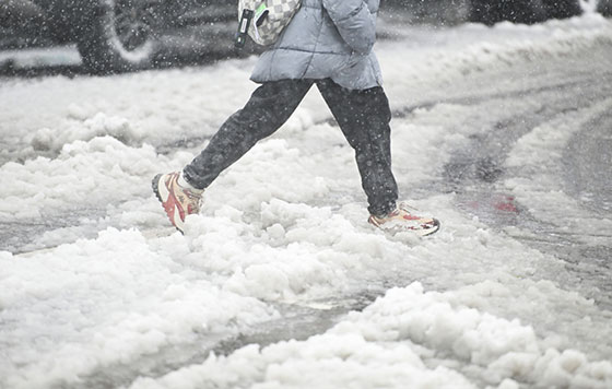 Весенний снегопад в Москве