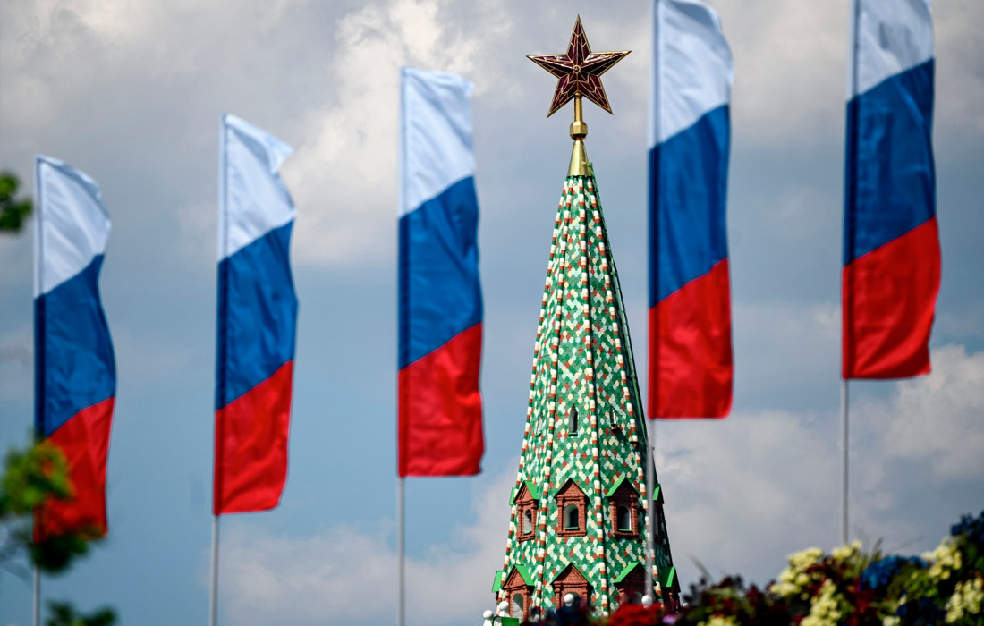 Украшение Москвы ко Дню России