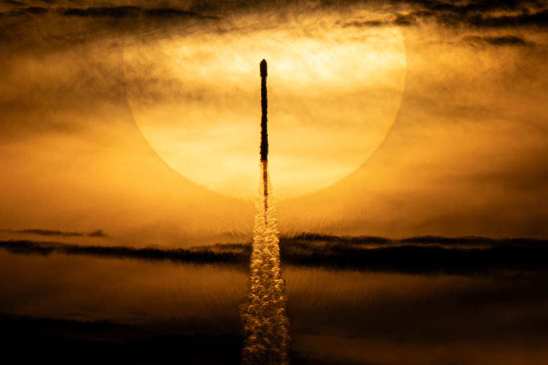 Пуск ракеты Falcon 9 со стартового комплекса SLC-40 во Флориде