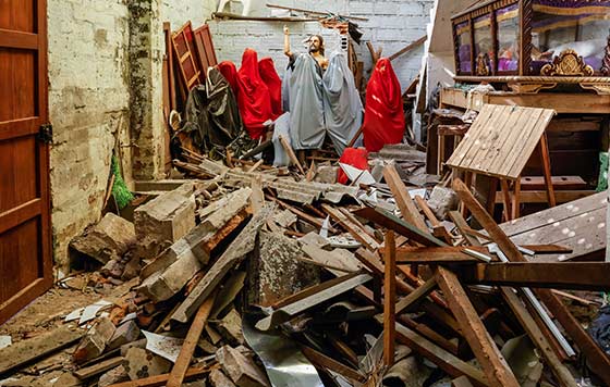 Последствия землетрясения в Колумбии