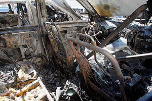 В Москве горят автомобили