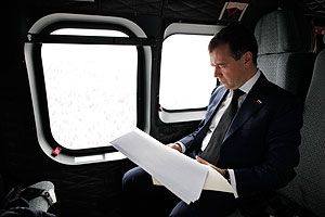 Президент предпочел вертолет Ленинградке