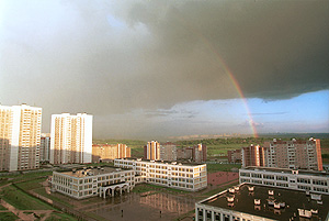 Москва, тропики во время шторма