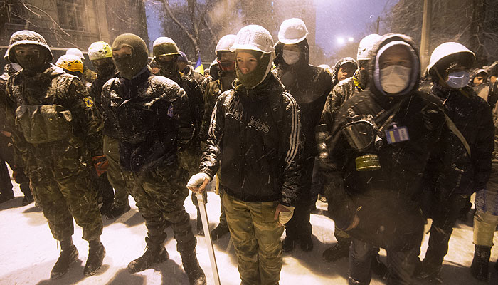 Митингующих вытеснили из центра Киева