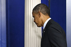 Рейтинг Обамы достиг рекордного минимума