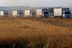 Все грузовики российского гуманитарного конвоя добрались до Луганска