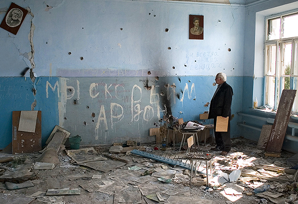 Учебный класс, в котором были расстреляны отцы школьников.