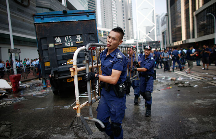 Полиция ликвидировала последний лагерь протестующих в материковой части Гонконга