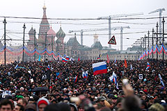 Полиция насчитала 21 тыс. человек на шествии в память о Немцове в Москве