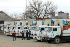 Колонна с гуманитарной помощью МЧС России отправилась в Донбасс