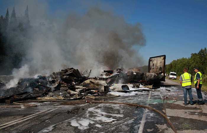 Число пострадавших в автоаварии в Красноярском крае достигло 43 человек