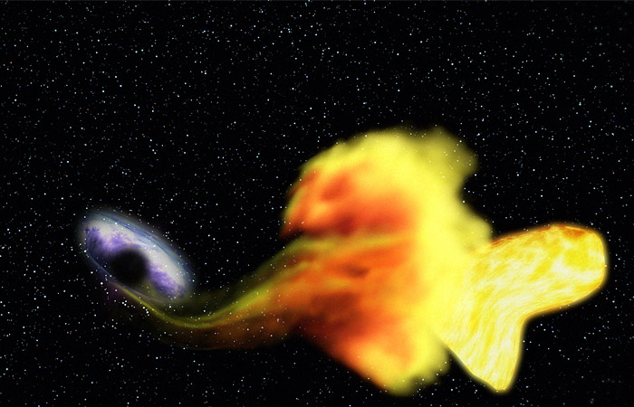 Радиоастрономы увидели поглощение звезды черной дырой