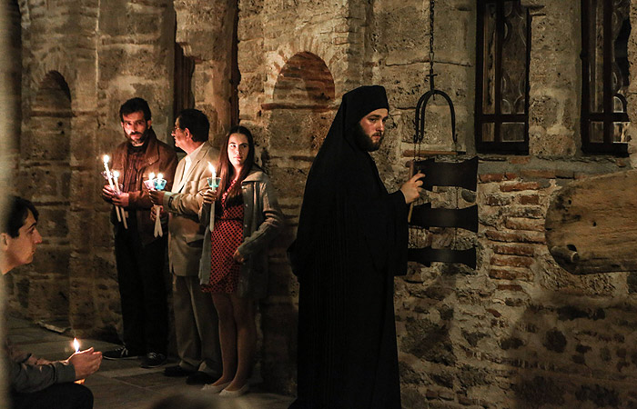 На Метеорах в Греции